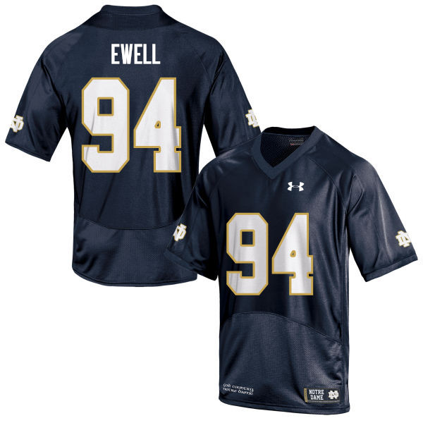Men #94 Darnell Ewell Notre Dame Fighting Irish College Football Jerseys Sale-Navy - Click Image to Close